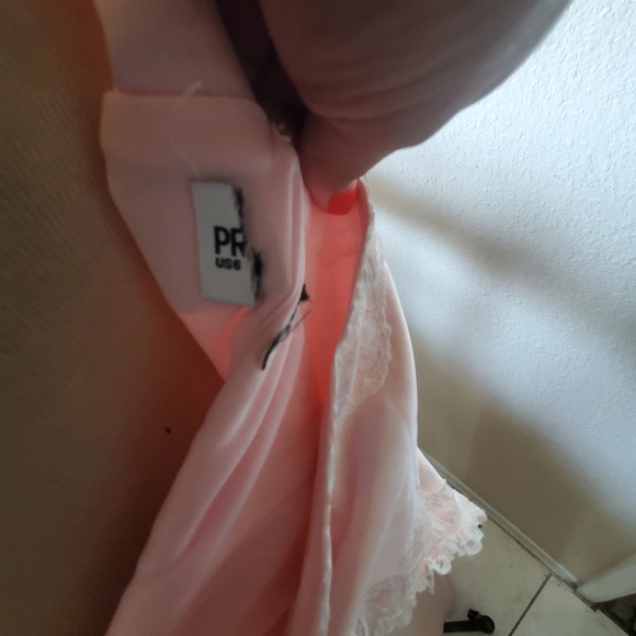 Princess Polly Blush Maxi Dress with Lace Trim - Picture 10 of 11